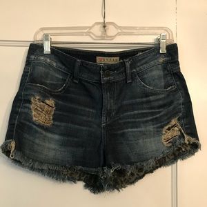 Guess Ripped Jean Shorts